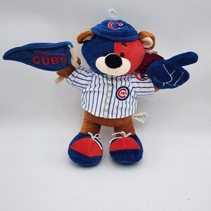 Chicago Cubs Plush bear with Flag and Large Hand by Foco 12" Stuffed Animal